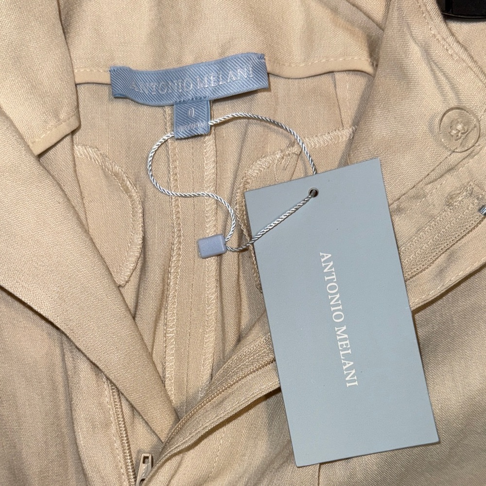 ANTONIO MELANI Melinda Linen Wide Leg Pants - Picture 2 of 8